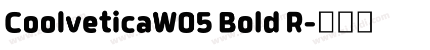 CoolveticaW05 Bold R字体转换 CoolveticaW05 Bold R字体转换